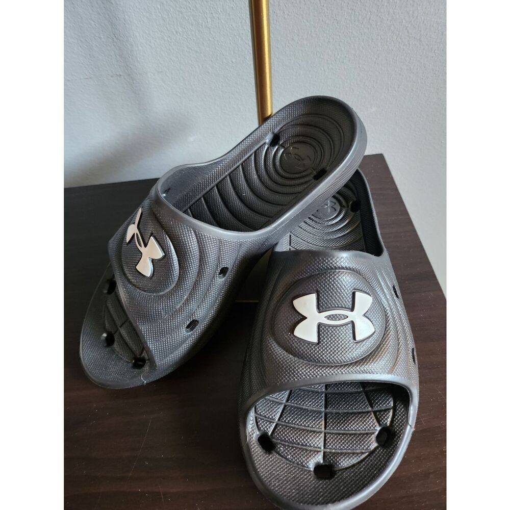 Under Armour Black Slip-On Logo Slides